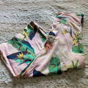 Jessica Simpson Tropical Wide Leg Pants Cropped